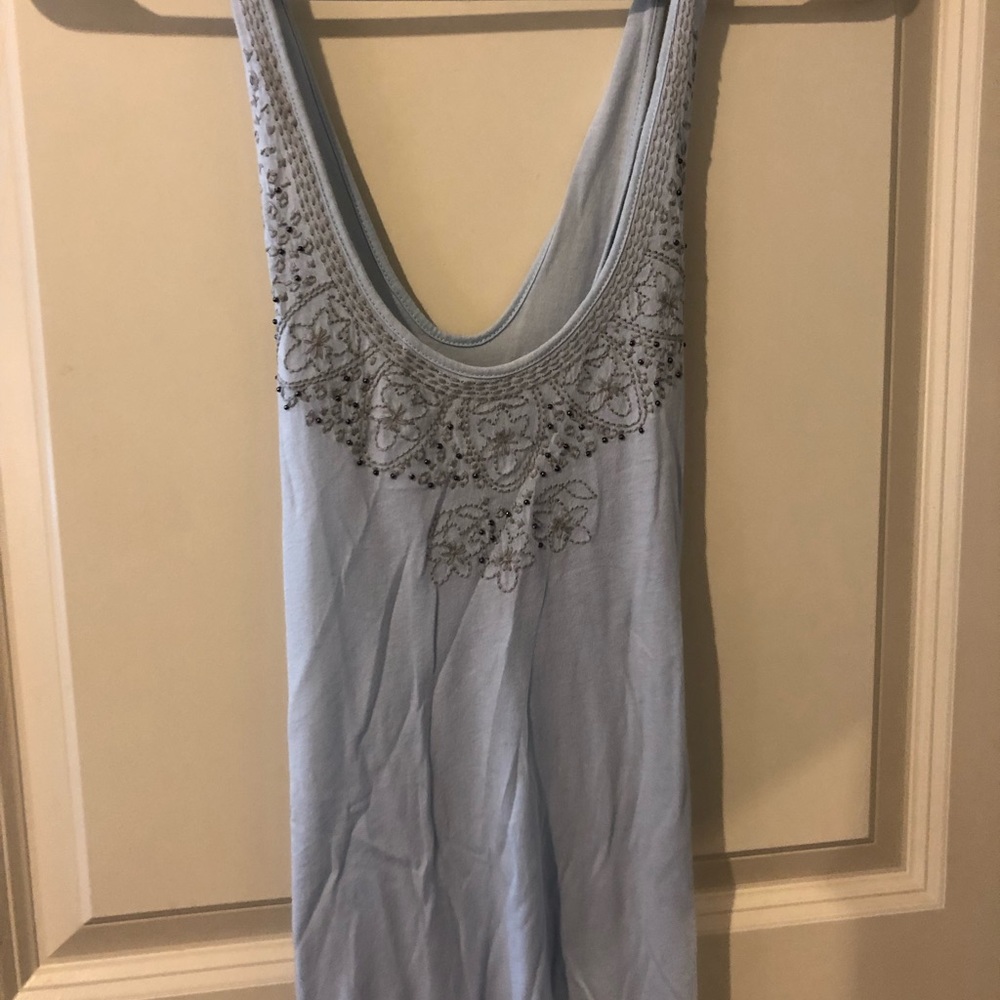 Blue tank with detail
